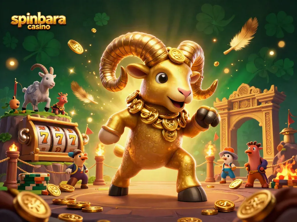 Experience the excitement of spinbara casino with dynamic gaming elements and golden visuals.