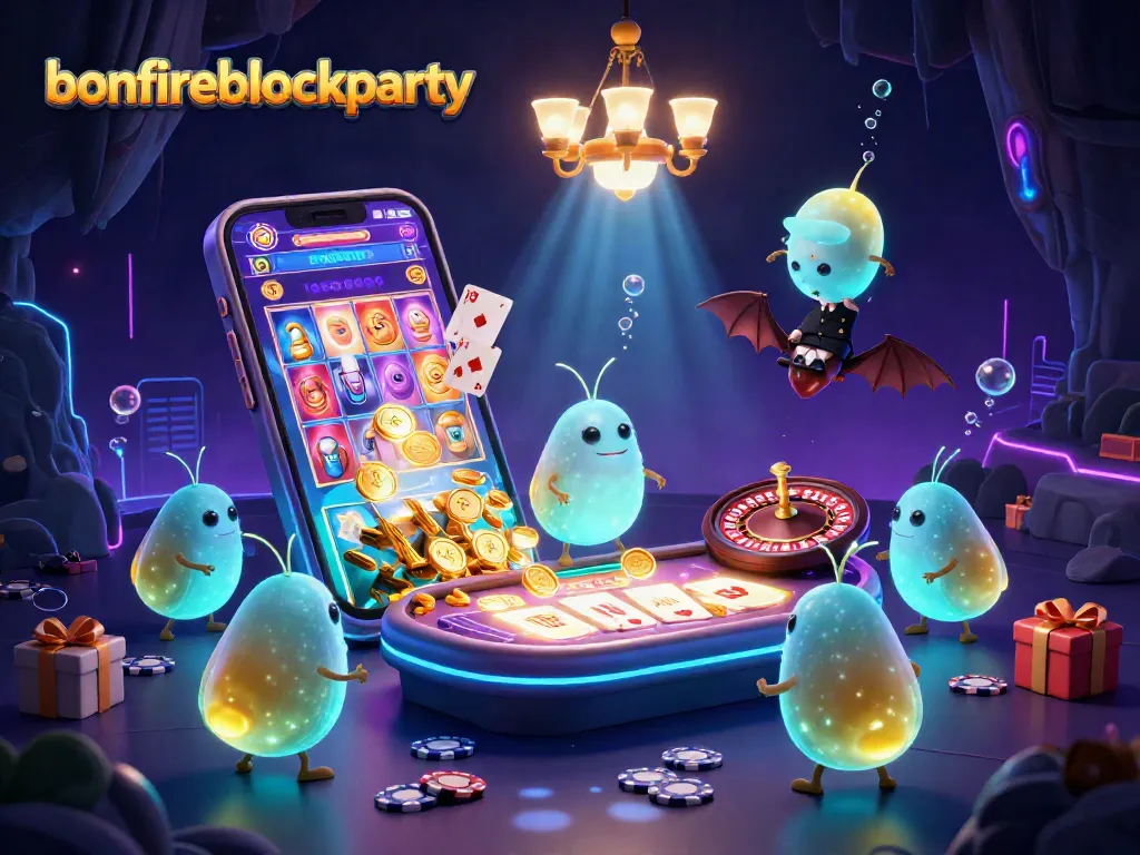 Experience the thrill of bonfireblockparty casino with glowworms lighting up games and vibrant colors.